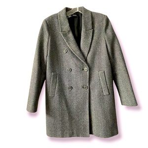 Zara Double Breasted Wool Coat